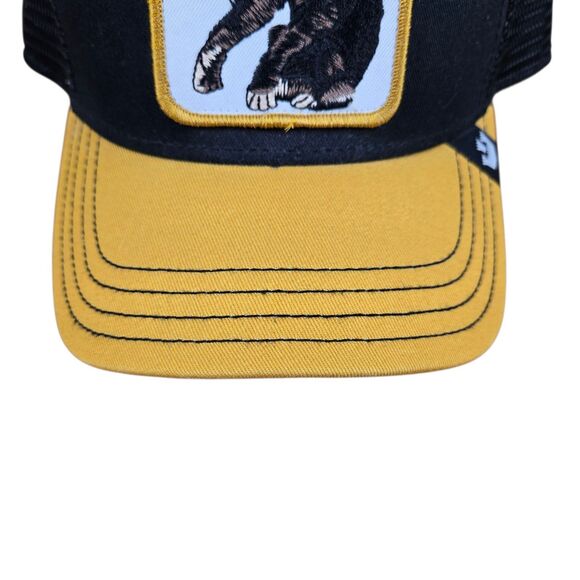 Goorin Bros Funky Monkey Banana Shake Black and Yellow Trucker Cap Hat One Size - Picture 7 of 13